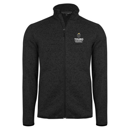  Black Heather  Sweater Fleece Jacket - Touro Montana Horizontal