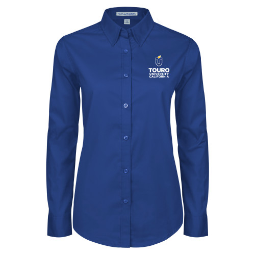  Womens Royal Twill Button Down Long Sleeve  - Touro University Horizontal