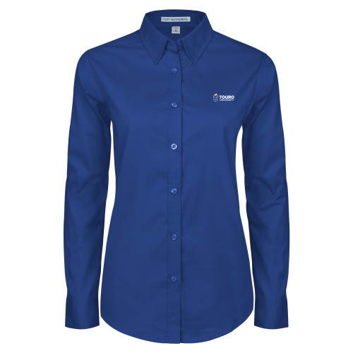  Womens Royal Twill Button Down Long Sleeve  - Touro University Horizontal