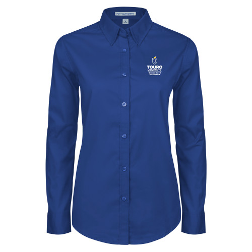  Womens Royal Twill Button Down Long Sleeve  - Touro University Graduate School of Social Work