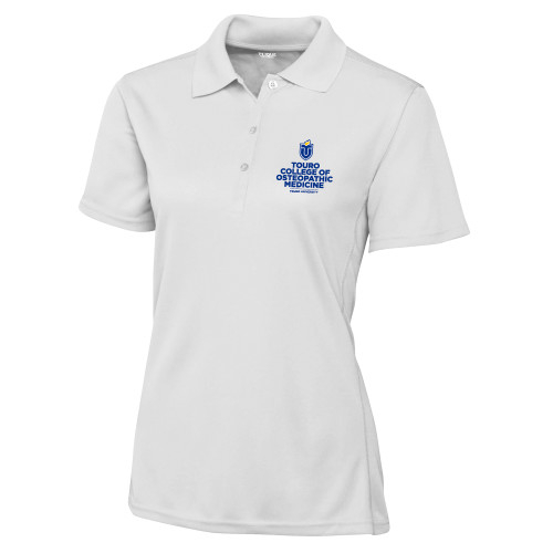  C&B Womens White Clique Ice Pique Polo - Touro University Touro College of Osteopathic Medicine