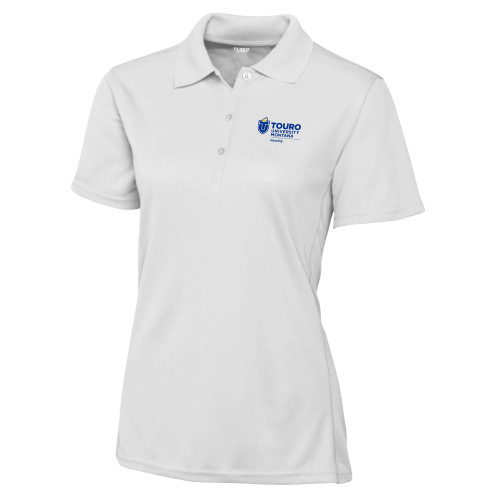  C&B Womens White Clique Ice Pique Polo - Touro California College of Nursing Vertical