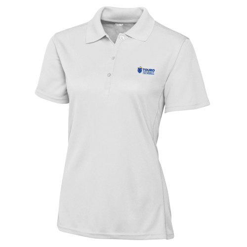  C&B Womens White Clique Ice Pique Polo - Touro University CA Horizontal