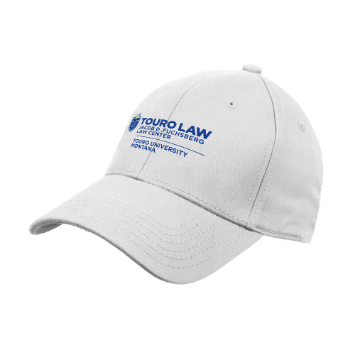  White Structured Adjustable Pro Style Hat - Touro Law - Touro Montana