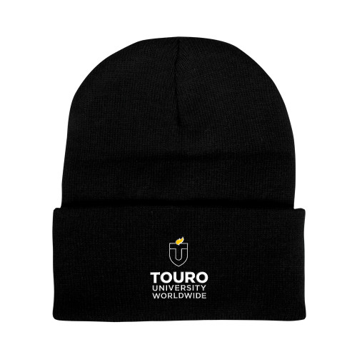  Black Knit Beanie w/Cuff - Touro University Worldwide