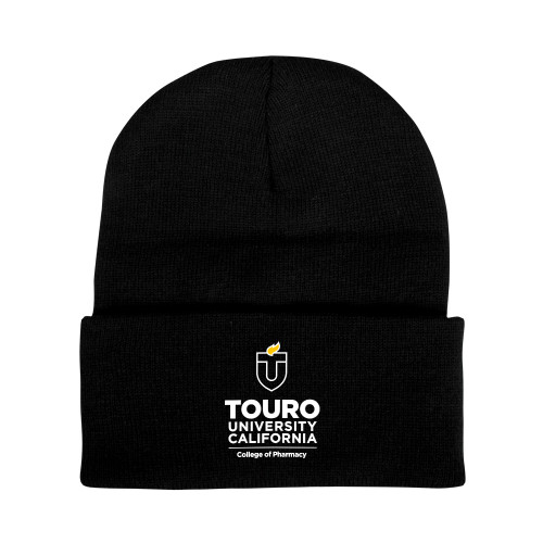  Black Knit Beanie w/Cuff - Touro California College of Pharmacy Vertical