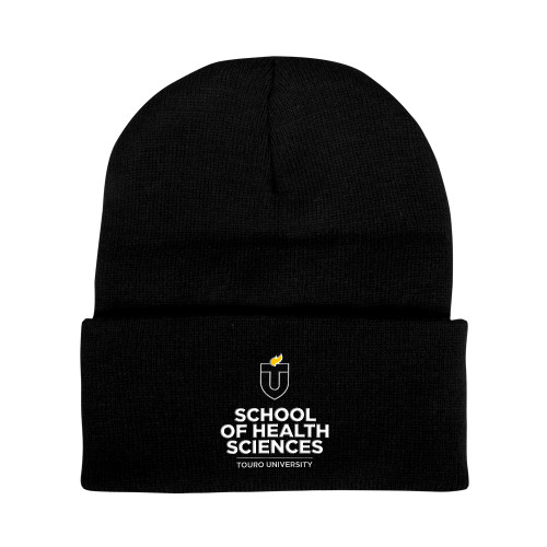  Black Knit Beanie w/Cuff - Touro University School of Health Sciences