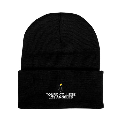  Black Knit Beanie w/Cuff - Touro College Los Angeles - Touro University
