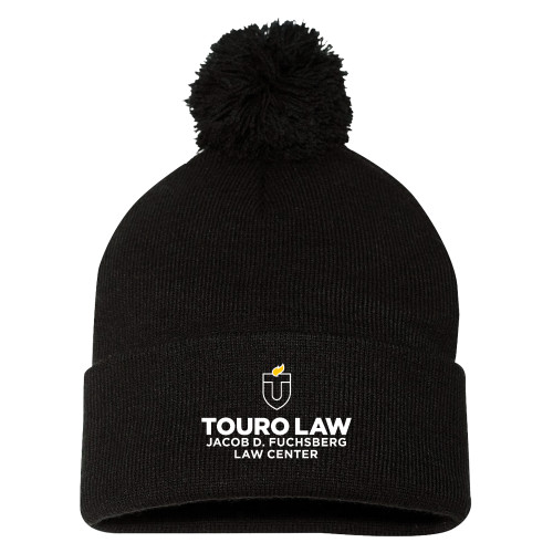  Sportsman Black Pom Pom Cuffed Beanie - Touro University Touro Law Center