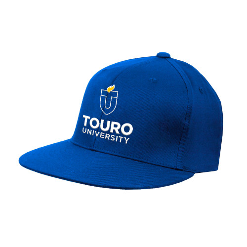  Royal Flat Bill Snapback Hat - Touro University Stacked