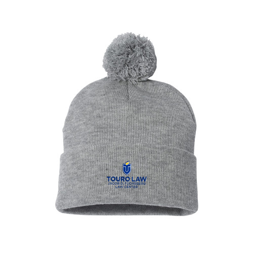  Sportsman Heather Grey Pom Pom Cuffed Beanie - Touro University Touro Law Center