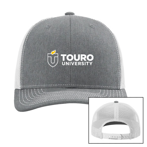  Richardson Heather Grey/Light Grey Trucker Hat - Touro University Horizontal