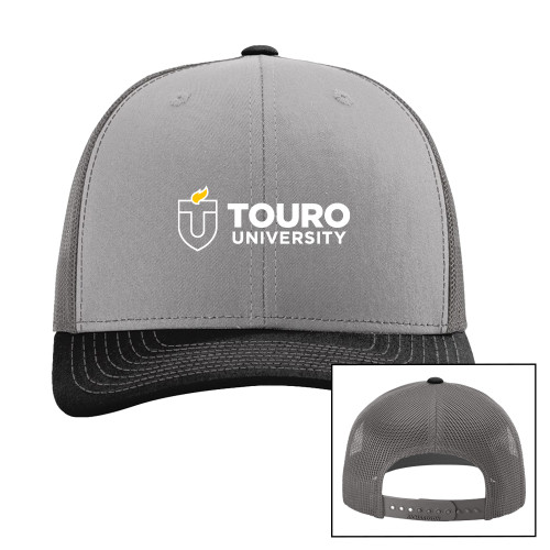  Richardson Grey/Charcoal/Black Trucker Hat - Touro University Horizontal