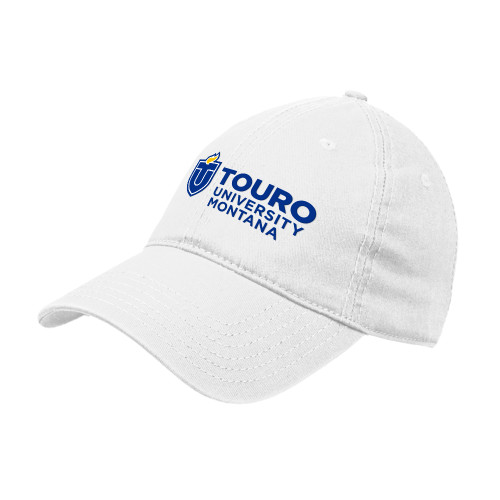  White Unstructured Adjustable Low Profile Hat - Touro Montana Horizontal