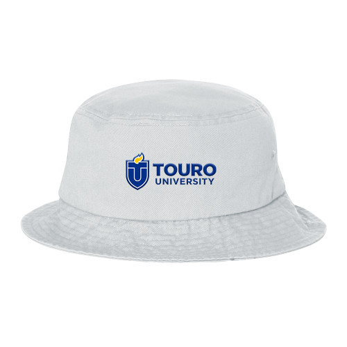  Sportsman White Bucket Hat - Touro University Horizontal