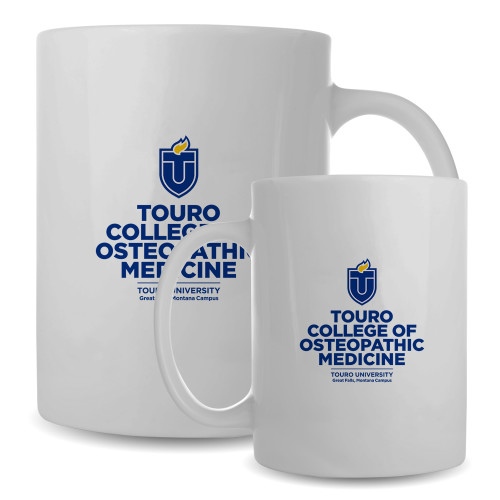  Full Color White Mug 15oz - Touro College Osteopathic Medicine Montana Vertical