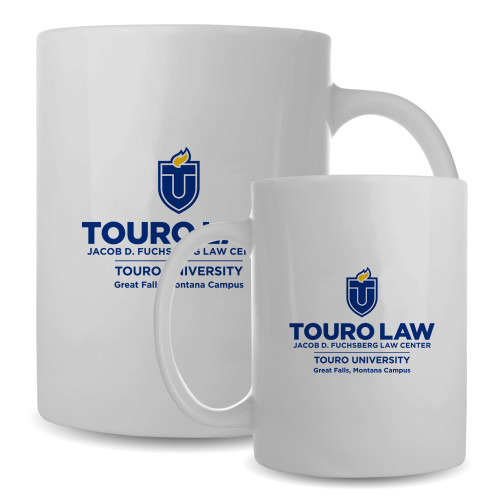  Full Color White Mug 15oz - Touro Law Montana Vertical