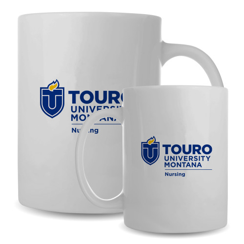  Full Color White Mug 15oz - Touro Montana Nursing Vertical