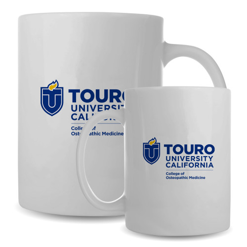  Full Color White Mug 15oz - Touro California College of Osteopathic Medicine Horizontal