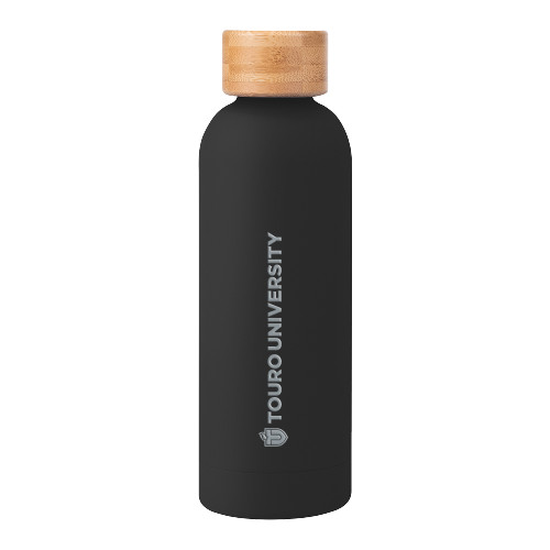 Touro Blair Black Stainless Steel Bottle w/ Bamboo Lid 17 oz