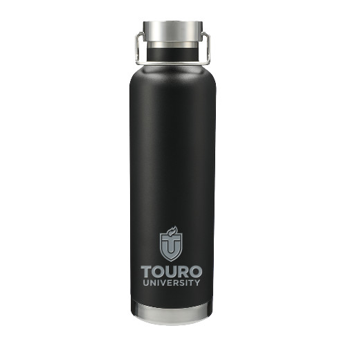  Thor Copper Vacuum Insulated Black Bottle 32oz - Touro University Stacked Engraved