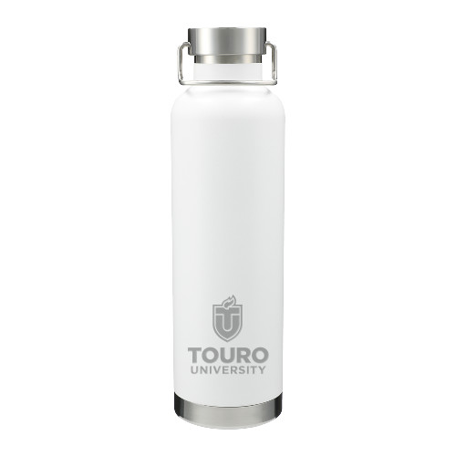  Thor Copper Vacuum Insulated White Bottle 32oz - Touro University Stacked Engraved