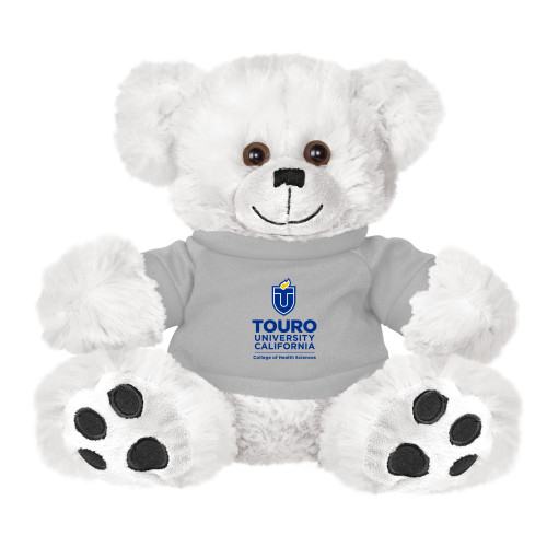  Plush Big Paw 8 1/2 inch White Bear w/Grey Shirt - Touro California College of Health Sciences Vertical