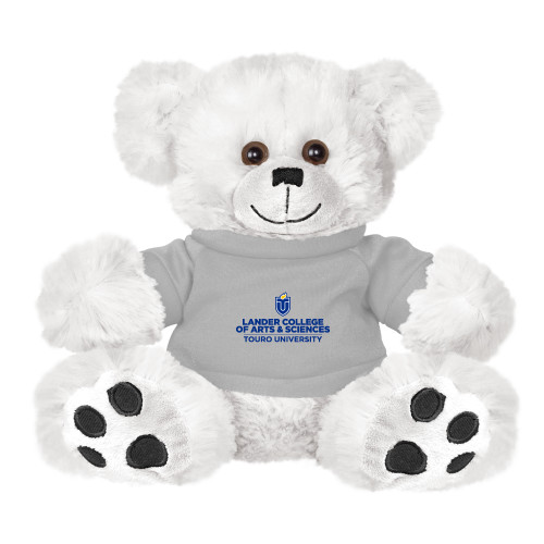  Plush Big Paw 8 1/2 inch White Bear w/Grey Shirt - Touro University Lander College of Arts and Sciences