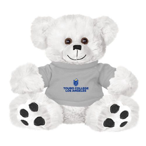  Plush Big Paw 8 1/2 inch White Bear w/Grey Shirt - Touro College Los Angeles - Touro University
