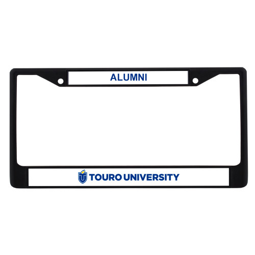  Alumni Metal License Plate Frame in Black - Touro University Horizontal