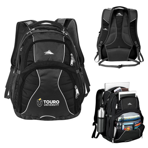  High Sierra Black Swerve Computer Backpack - Touro University Horizontal