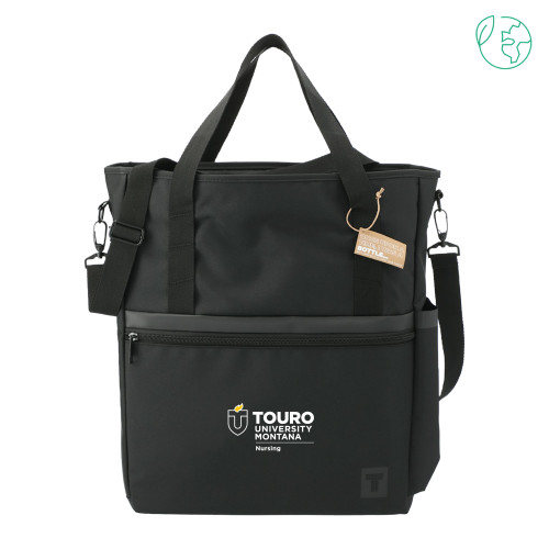  Tranzip Black Recycled Computer Tote - Touro Montana Nursing Vertical