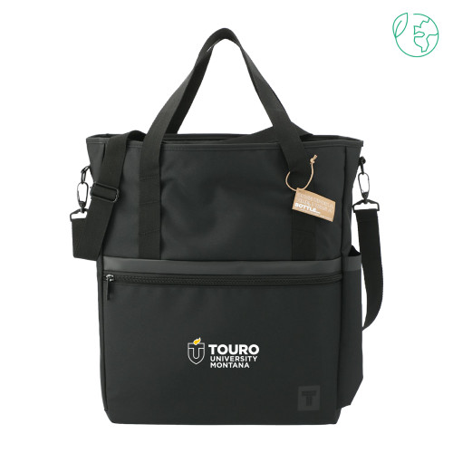  Tranzip Black Recycled Computer Tote - Touro Montana Horizontal