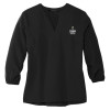 Thumbnail image for  Mercer + Mettle Womens Black 3/4 Sleeve Crepe Blouse