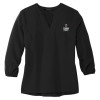 Thumbnail image for  Mercer + Mettle Womens Black 3/4 Sleeve Crepe Blouse
