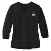 Thumbnail image for  Mercer + Mettle Womens Black 3/4 Sleeve Crepe Blouse