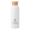 Thumbnail image for  Blair White Stainless Steel Bottle w/ Bamboo Lid 17 oz