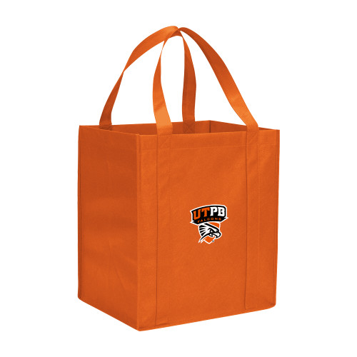  Non Woven Orange Grocery Tote - Official Logo