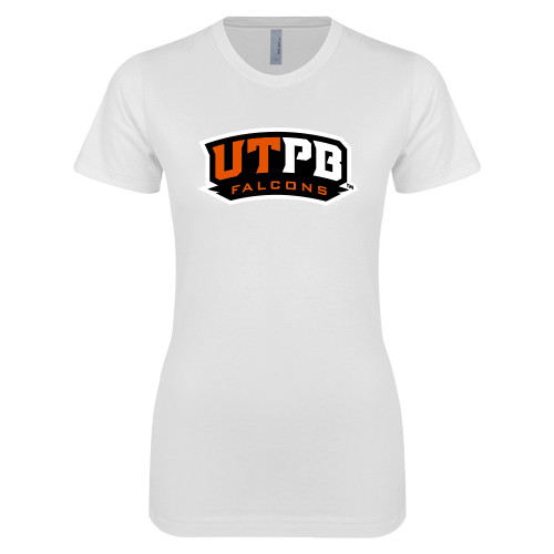  Next Level Womens White Boyfriend Tee - UTPB Falcons