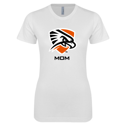  Next Level Womens White Boyfriend Tee - Mom