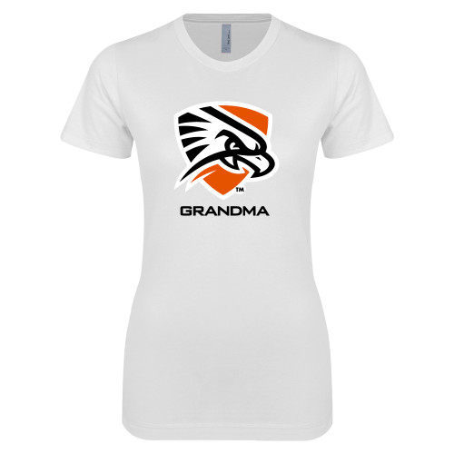  Next Level Womens White Boyfriend Tee - Grandma