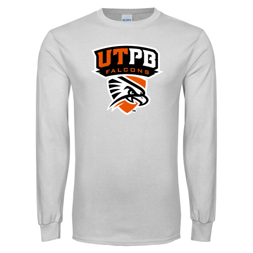  White Long Sleeve T Shirt - Official Logo