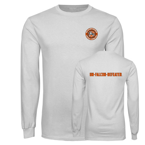  White Long Sleeve T Shirt - UnFalconDefeated Front