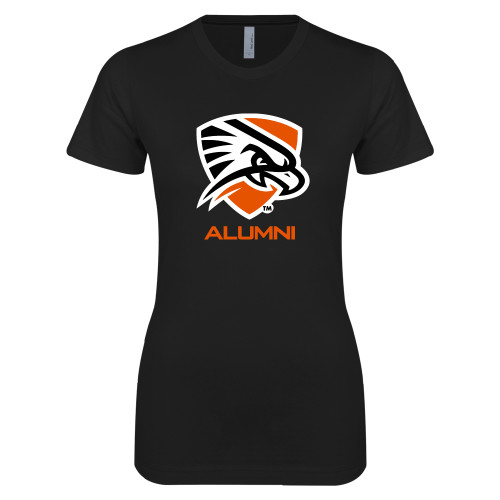  Next Level Womens Black Boyfriend Tee - Alumni