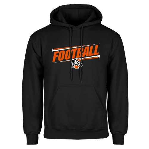  Black Fleece Hoodie - Football Slanted w/Falcon Shield
