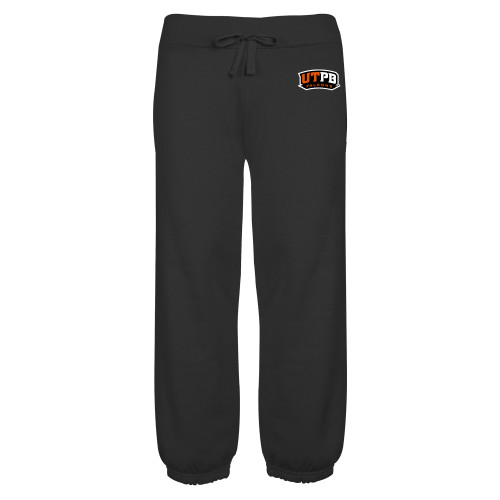  ENZA Womens Black Banded Fleece Capri - UTPB Falcons