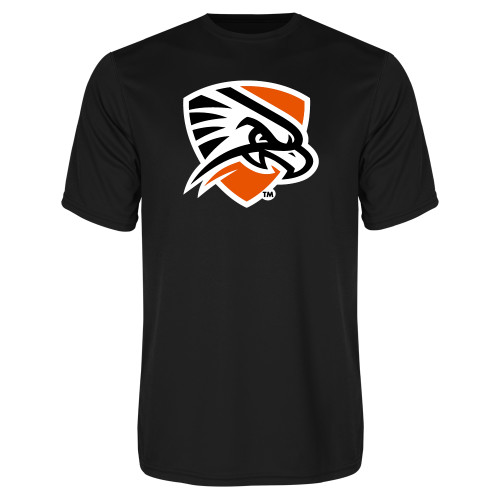  Black Performance Tee - Falcon Shield