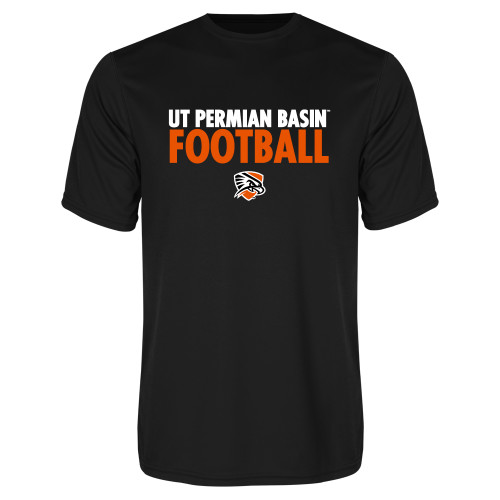  Black Performance Tee - UT Permian Basin Football Stacked