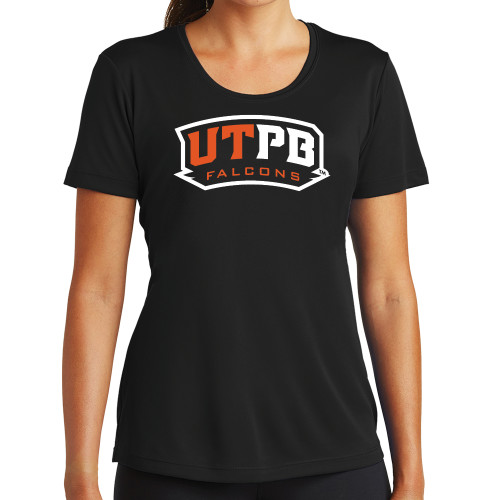  Womens Black Performance Tee - UTPB Falcons