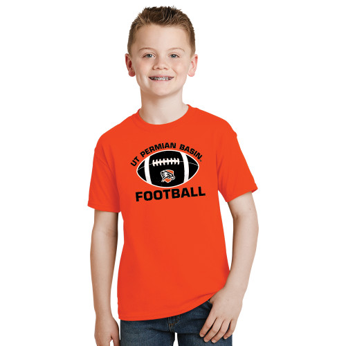  Youth Orange T Shirt - UT Permian Basin Arched w/ Full Ball
